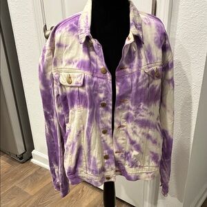 Women's Purple Tie-Dye Jean Jacket